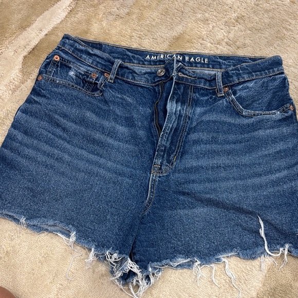 American Eagle Outfitters Women's Dark Blue Jean Shorts - Picture 1 of 3